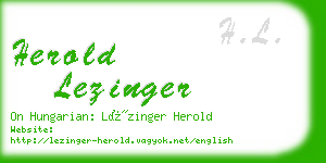 herold lezinger business card